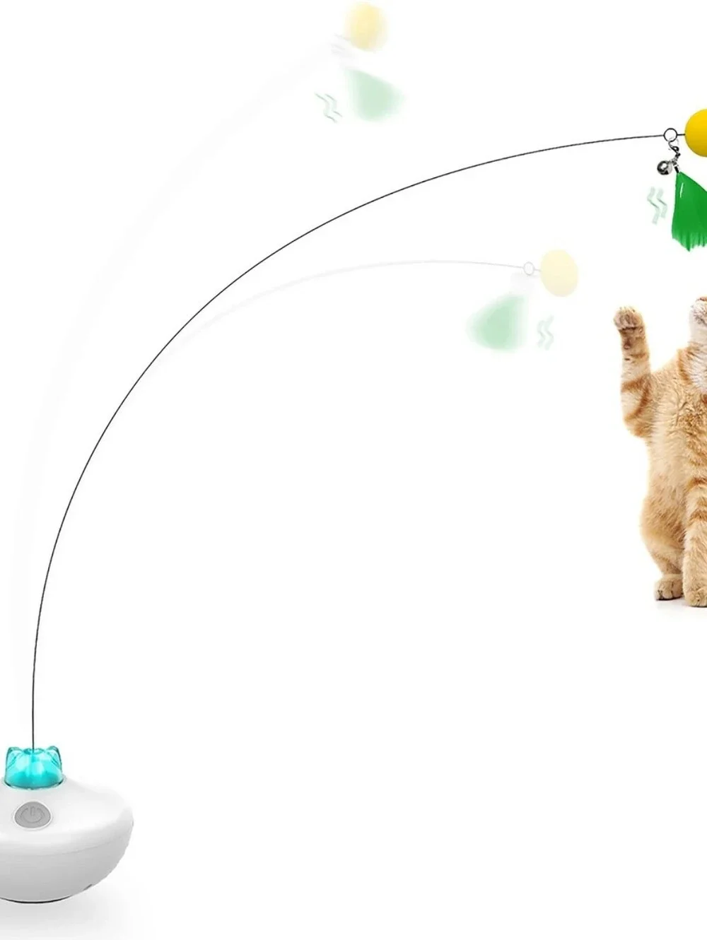 PawsPik Interactive Rechargeable Exercise Tumbler Cat Toy, White